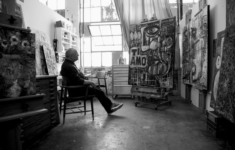 Tommaso in the studio